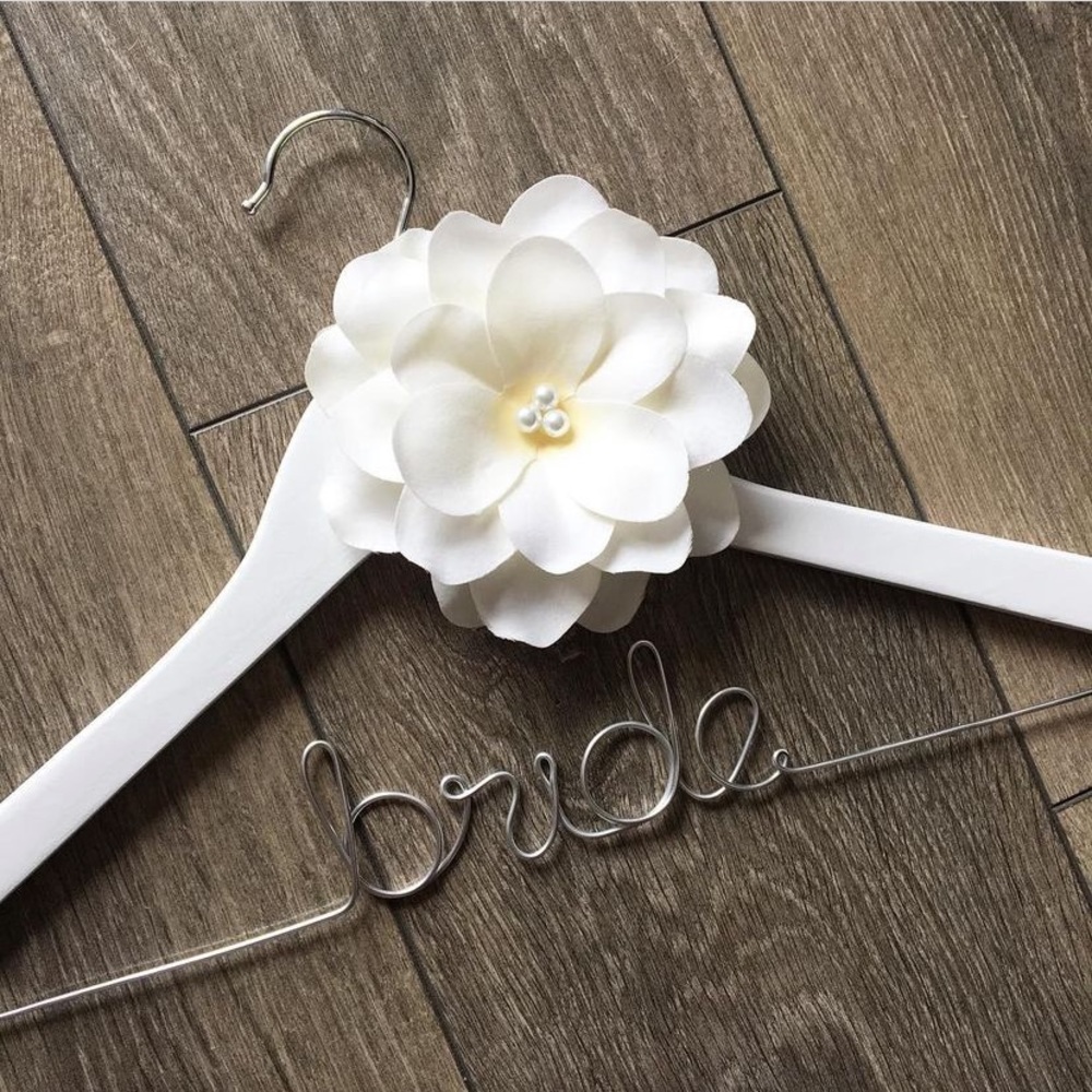 CUSTOM bride/Mrs. Name, wedding dress hanger